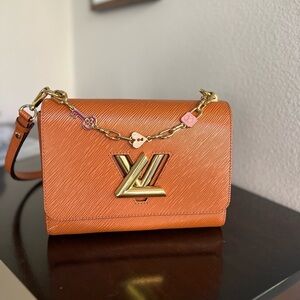 Louis Vuitton Orange Twist Bag with Original Box and Dust Bag